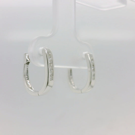 Channel Diamond Huggies