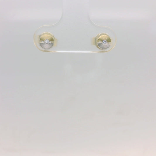 Two-Tone Diamond Studs