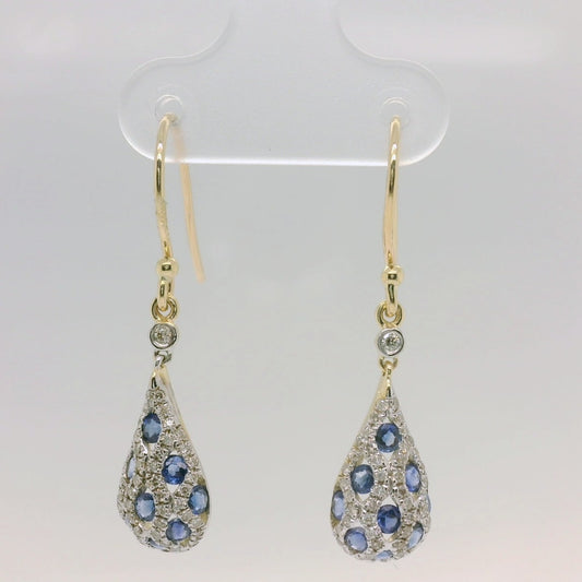Sapphire & Diamond Drop Earrings