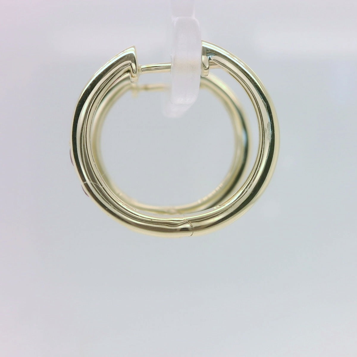 Ruby & Diamond Hoops