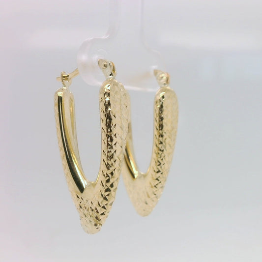 Textured V-Shape Earrings