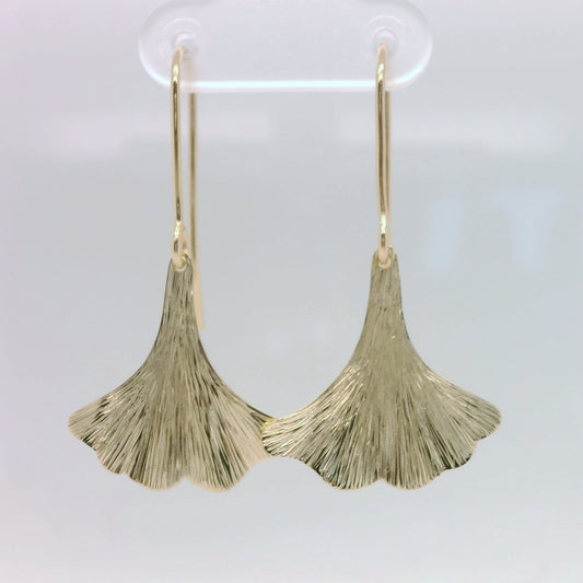 Gold Gingko Leaf Earrings