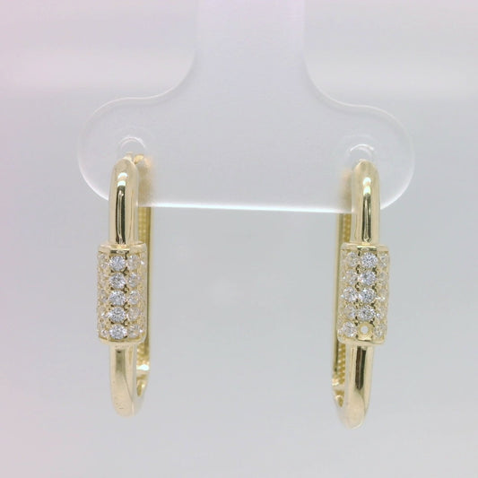 Yellow Paperclip Huggie