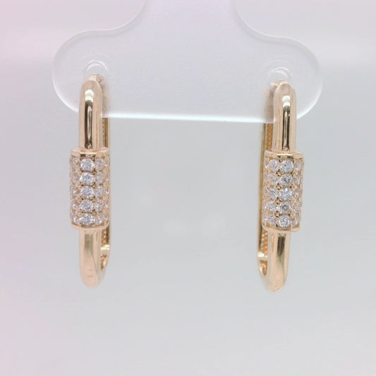 Rose Paperclip Huggie