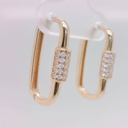 Rose Paperclip Huggie