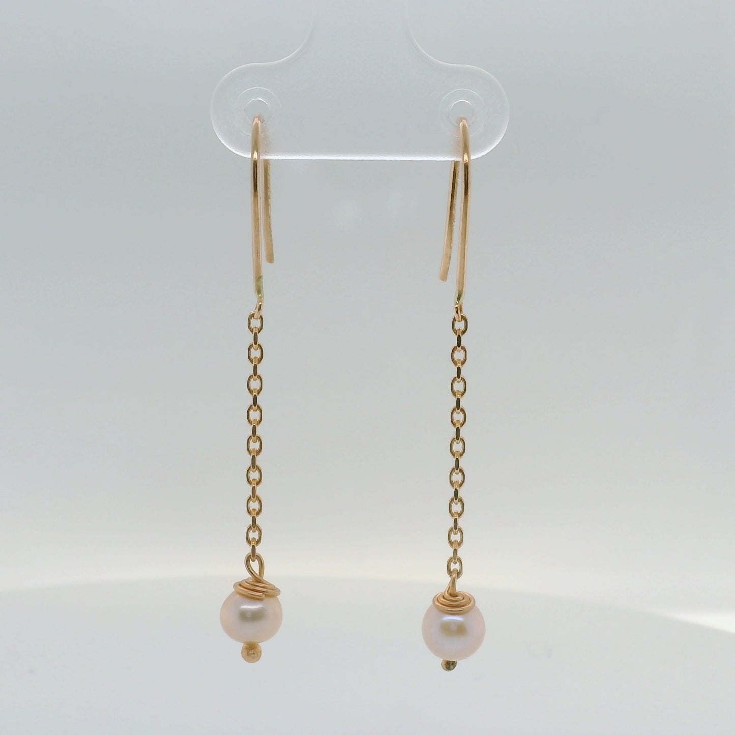 Pink Pearl Drop Earrings