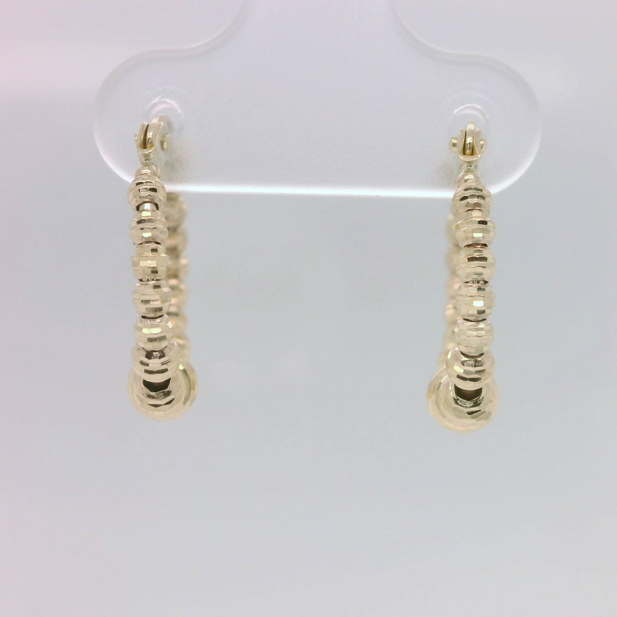 Gold Beaded Hoop