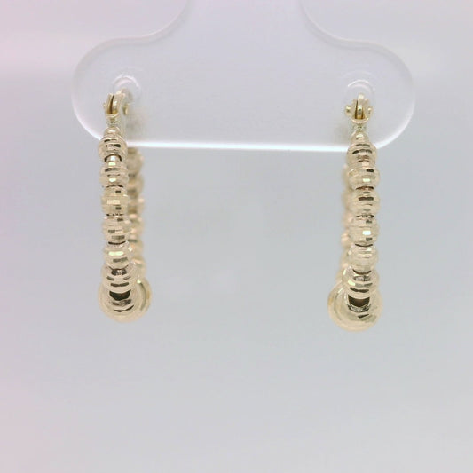 Gold Beaded Hoop