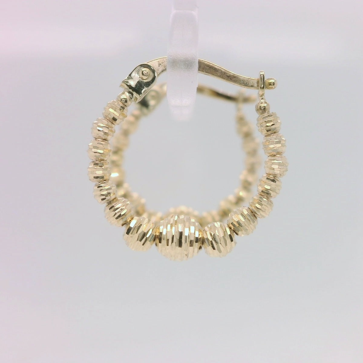 Gold Beaded Hoop