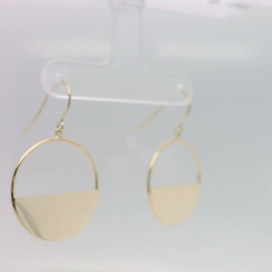 Half Filled Circle Earrings