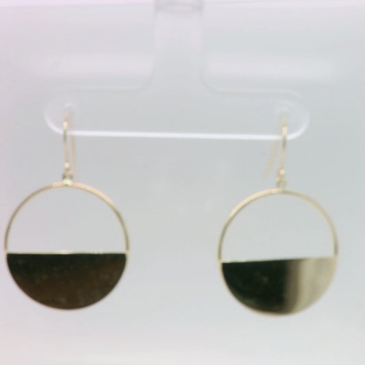 Half Filled Circle Earrings