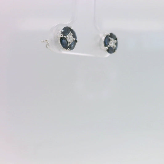 Sapphire, Diamond Studs