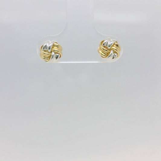 Silver & Gold Knot Studs