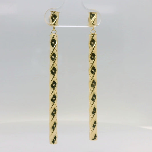 1/2 Twisted Bar Drop Earrings