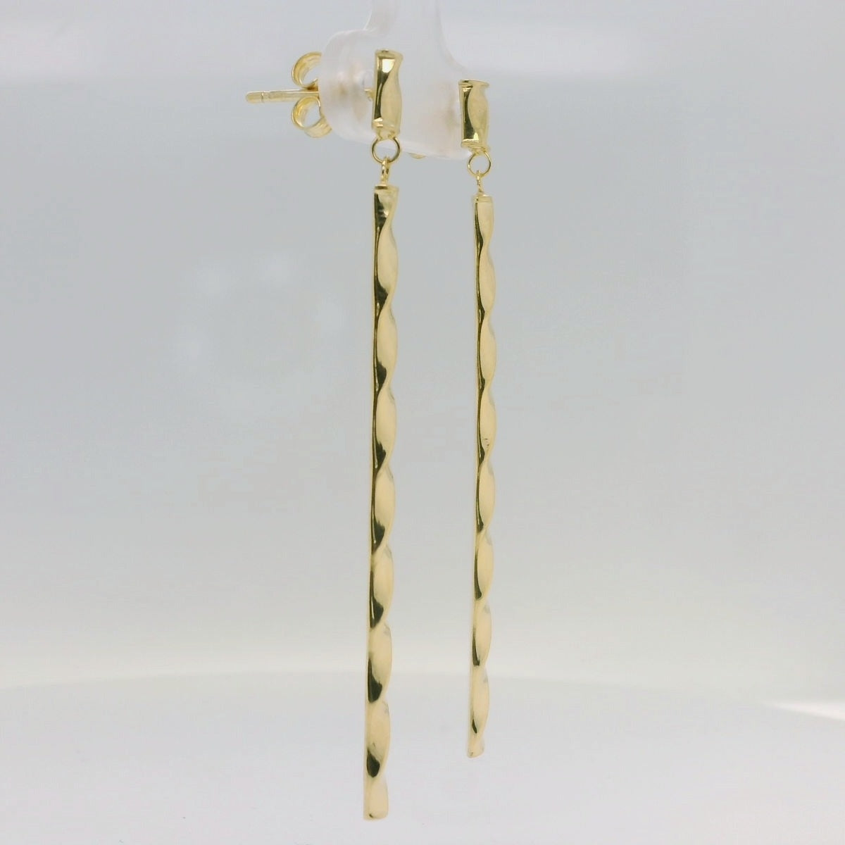 1/2 Twisted Bar Drop Earrings