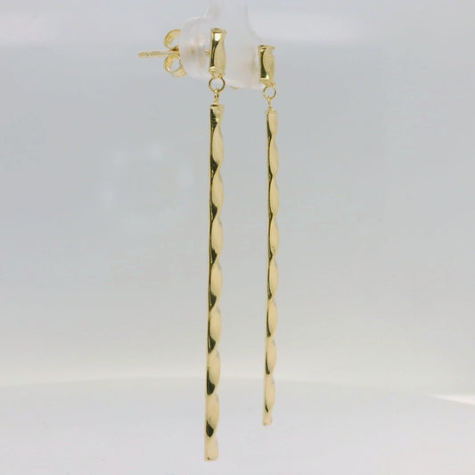 1/2 Twisted Bar Drop Earrings