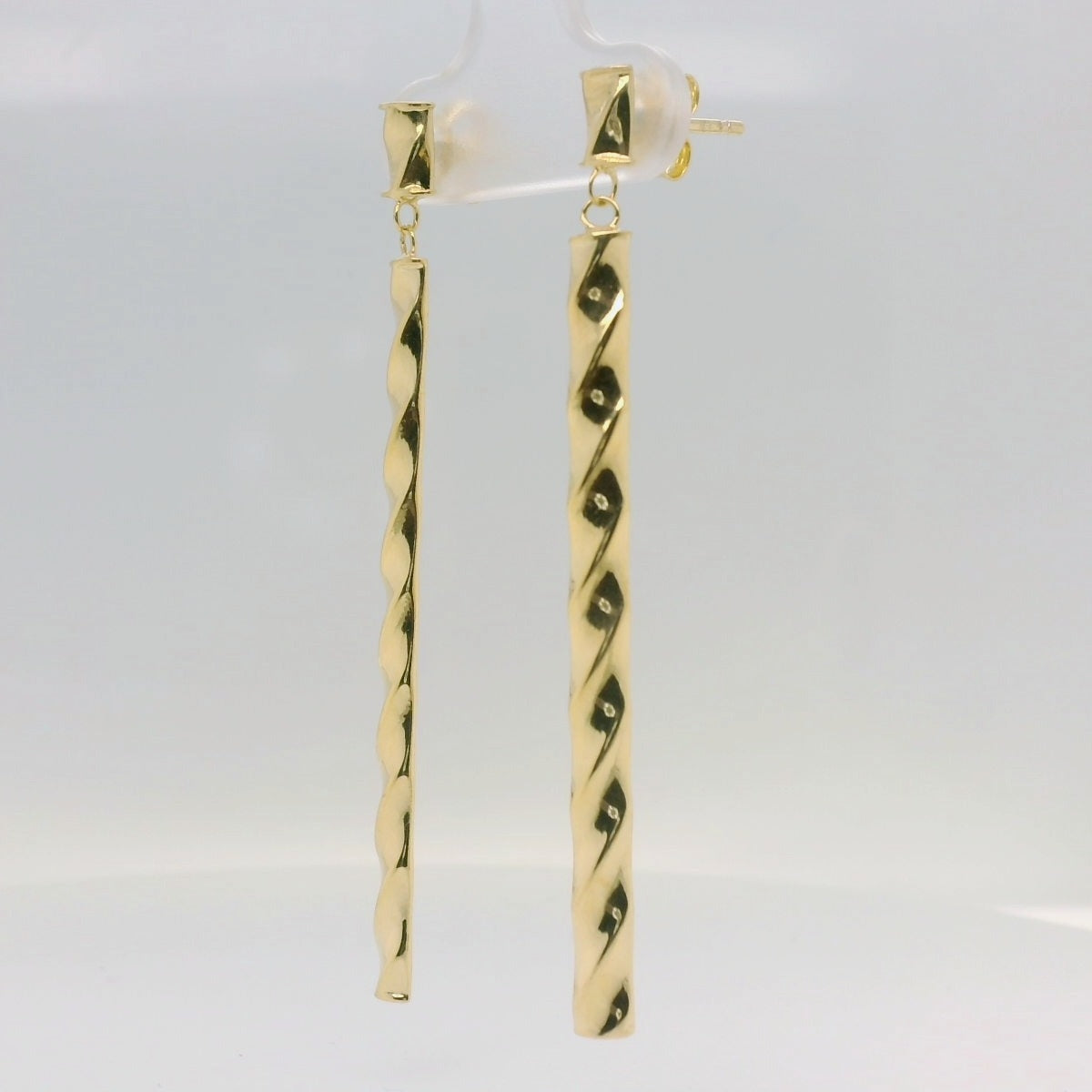 1/2 Twisted Bar Drop Earrings