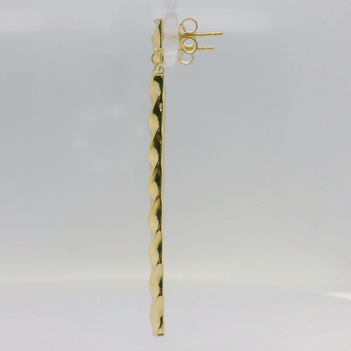 1/2 Twisted Bar Drop Earrings