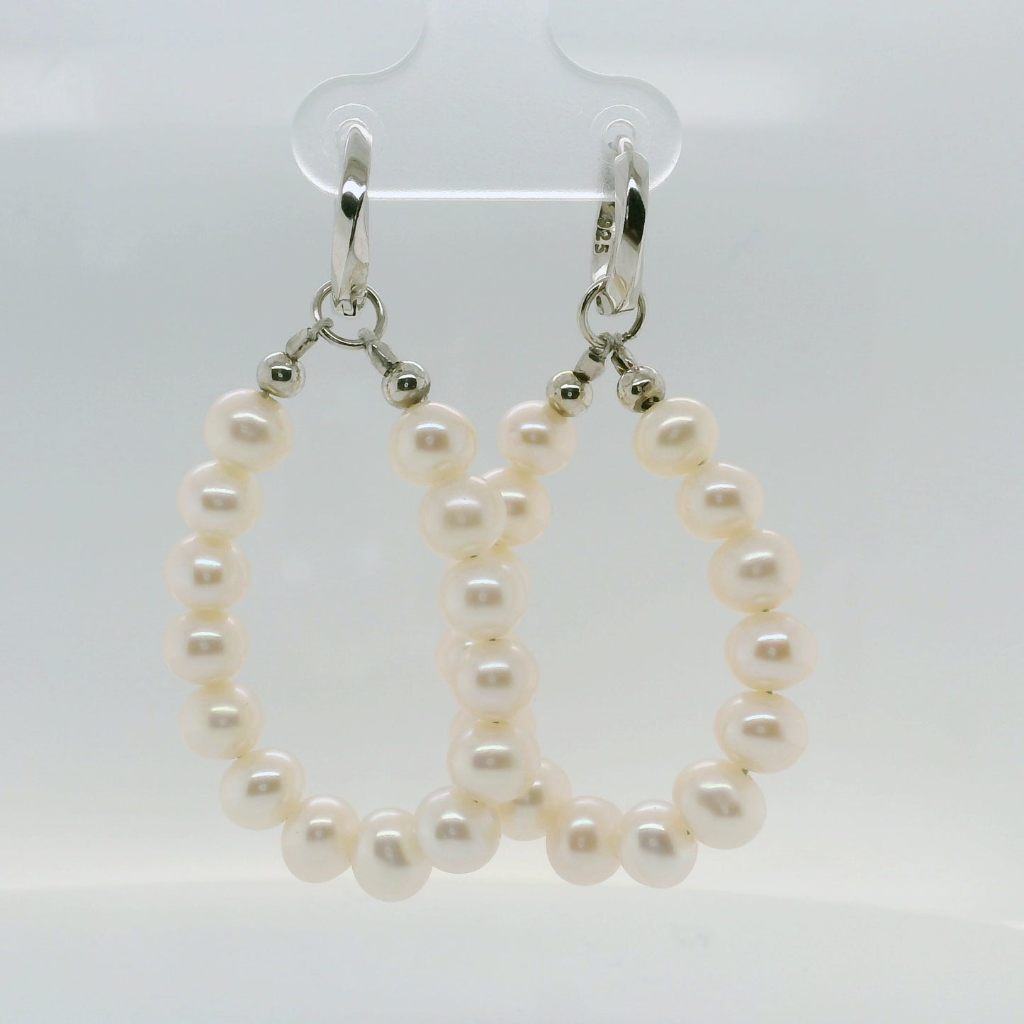 Pearl String Hoop Earring