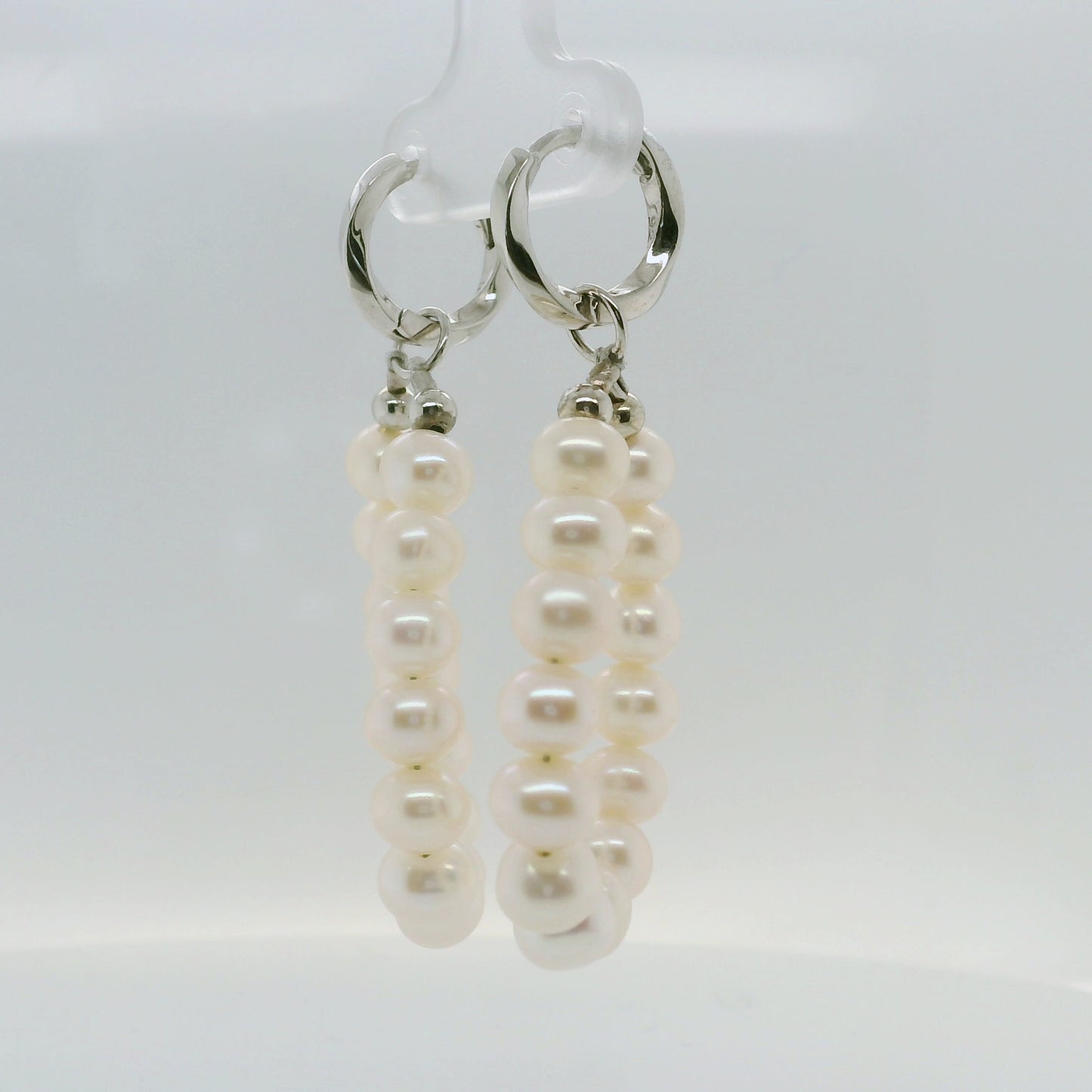 Pearl String Hoop Earring