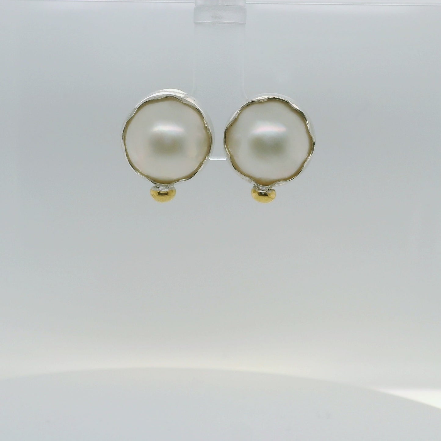 Two-Tone Mabe Pearl Earrings