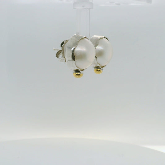 Two-Tone Mabe Pearl Earrings