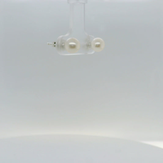 White Round Studs - 6mm
