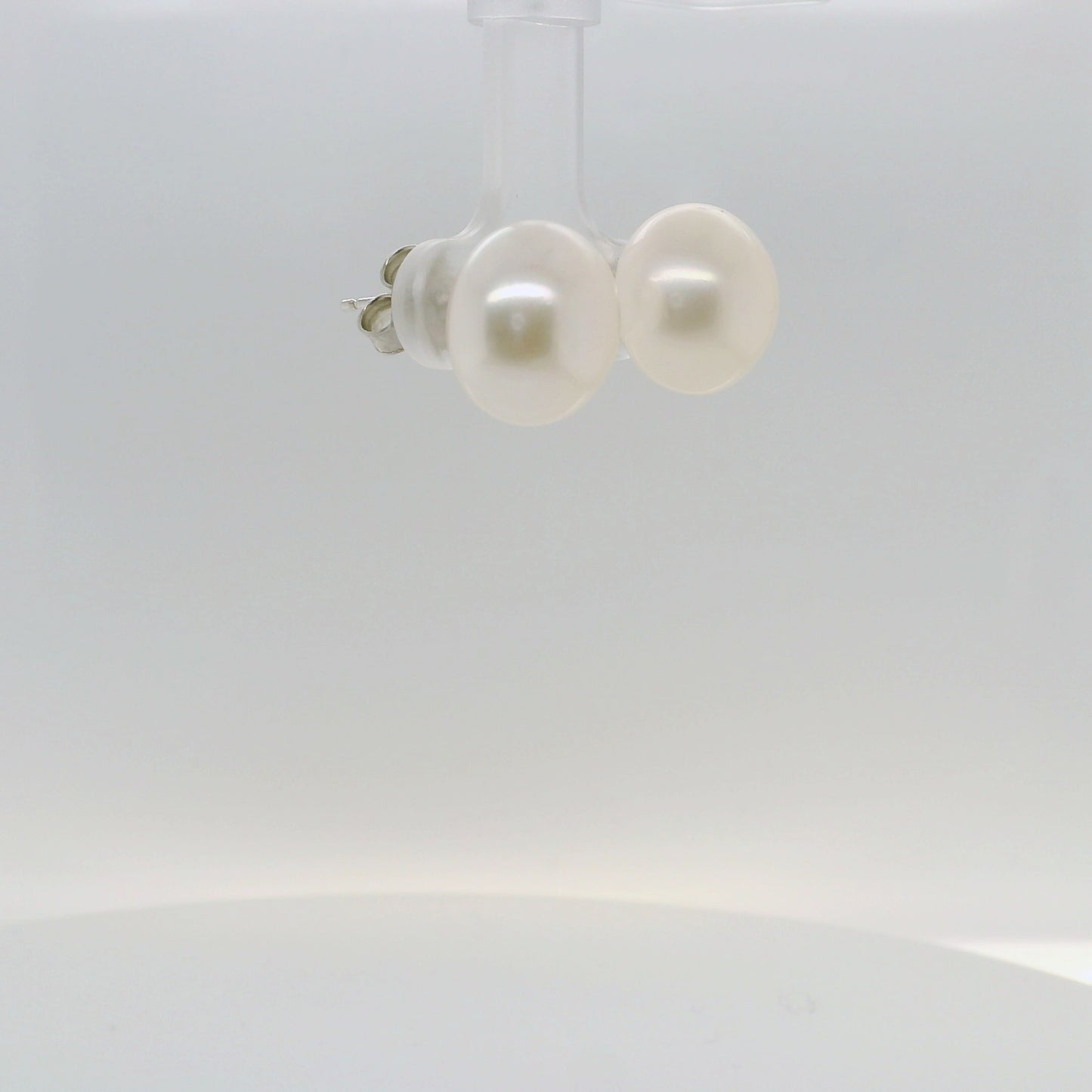 White Button Studs - 12mm