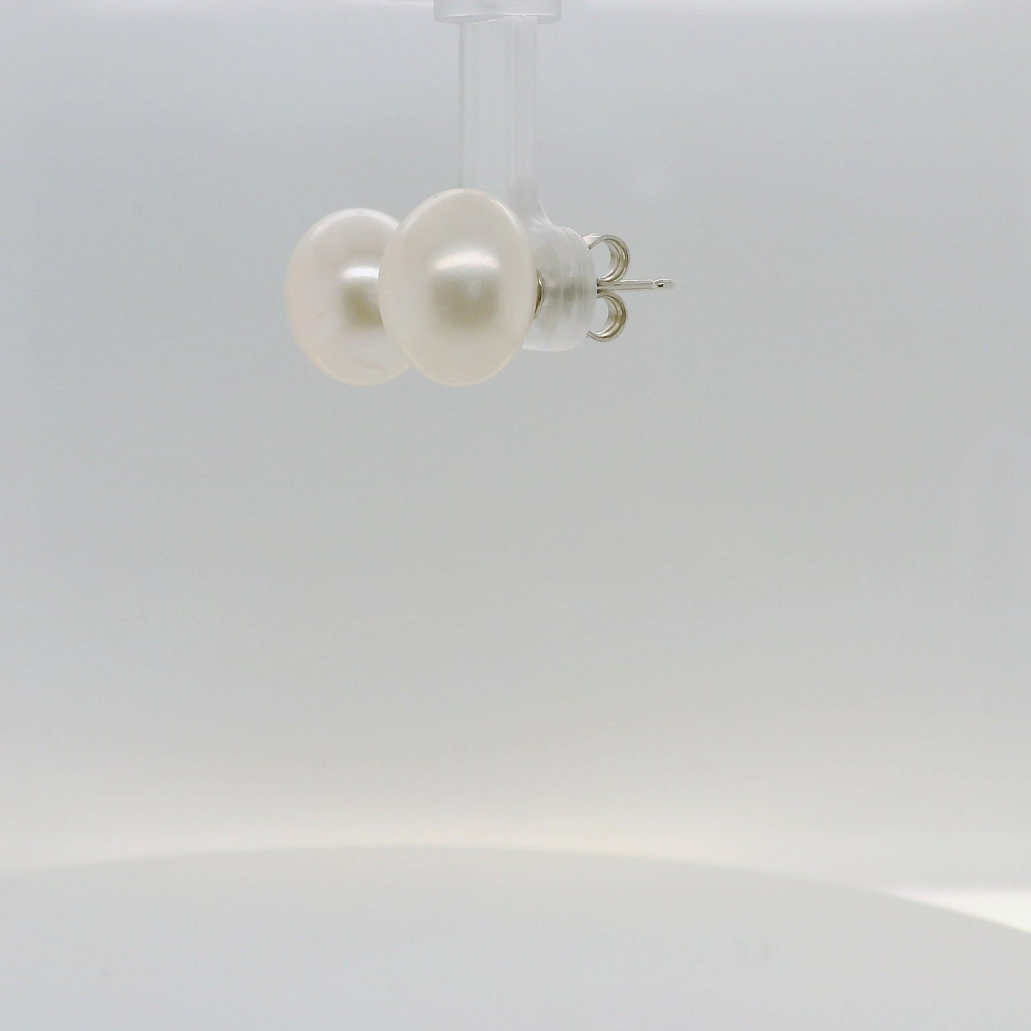 White Button Studs - 12mm