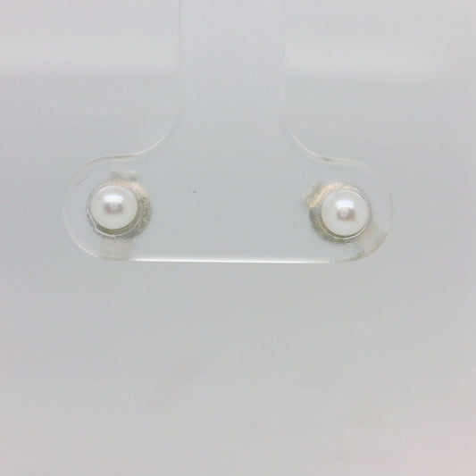White Seed Pearl Studs