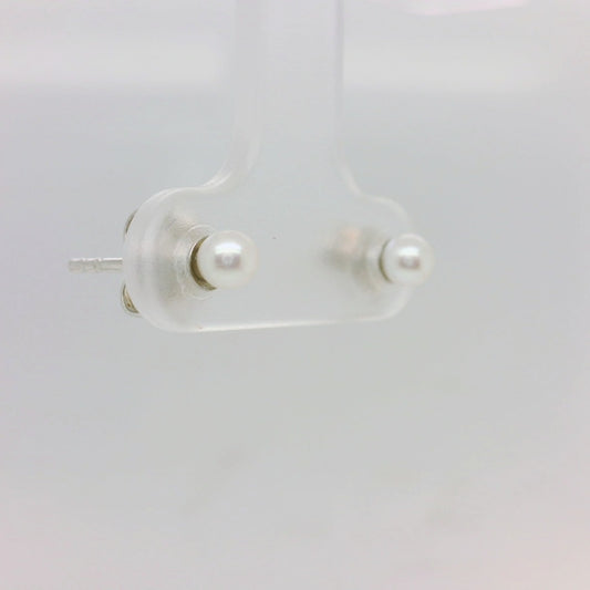 White Seed Pearl Studs