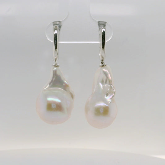 Silver Baroque Pearl Drops