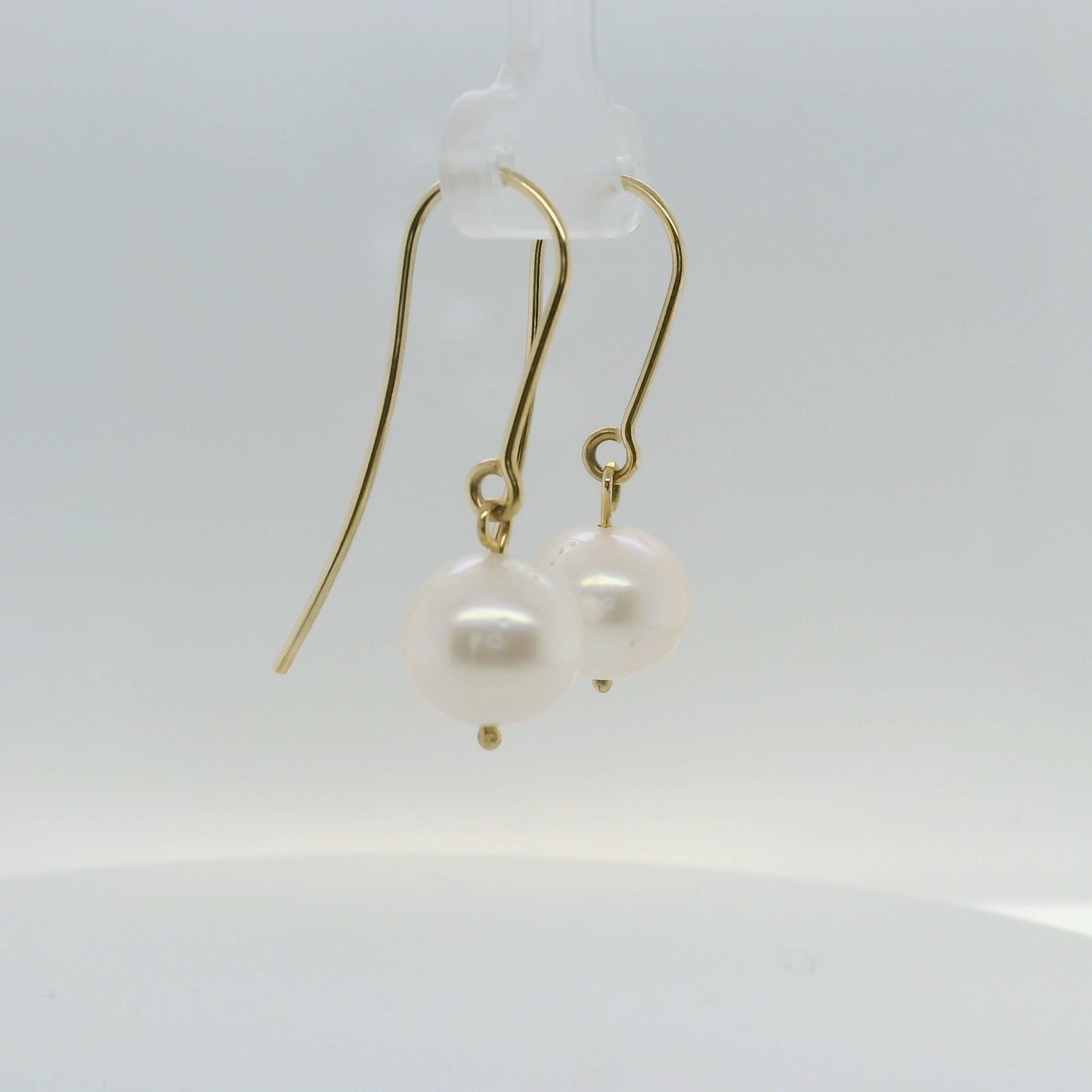 Gold Pearl Drop Earring