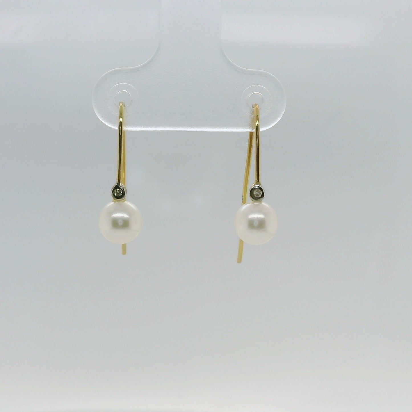 Pearl & Diamond Drop Earring
