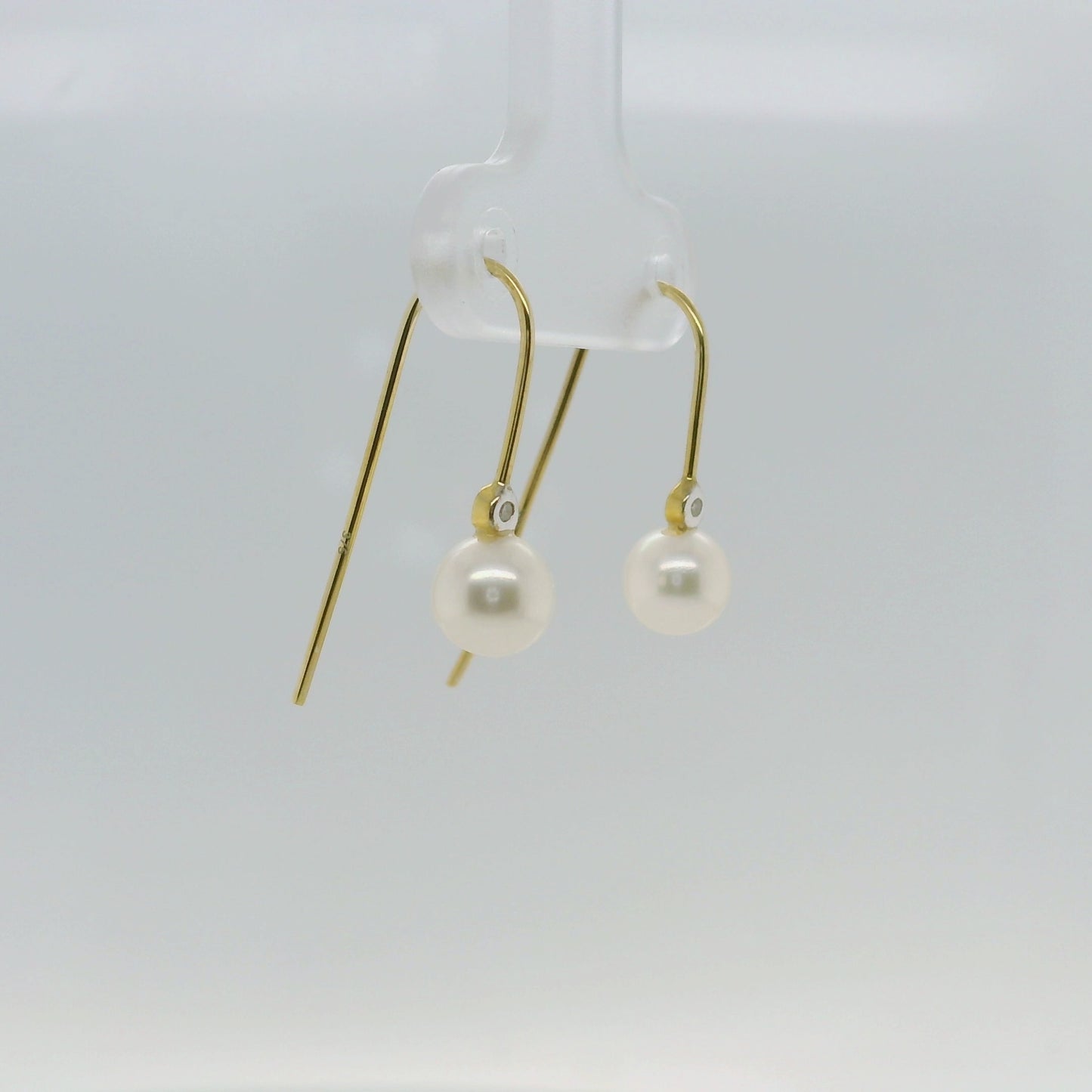 Pearl & Diamond Drop Earring