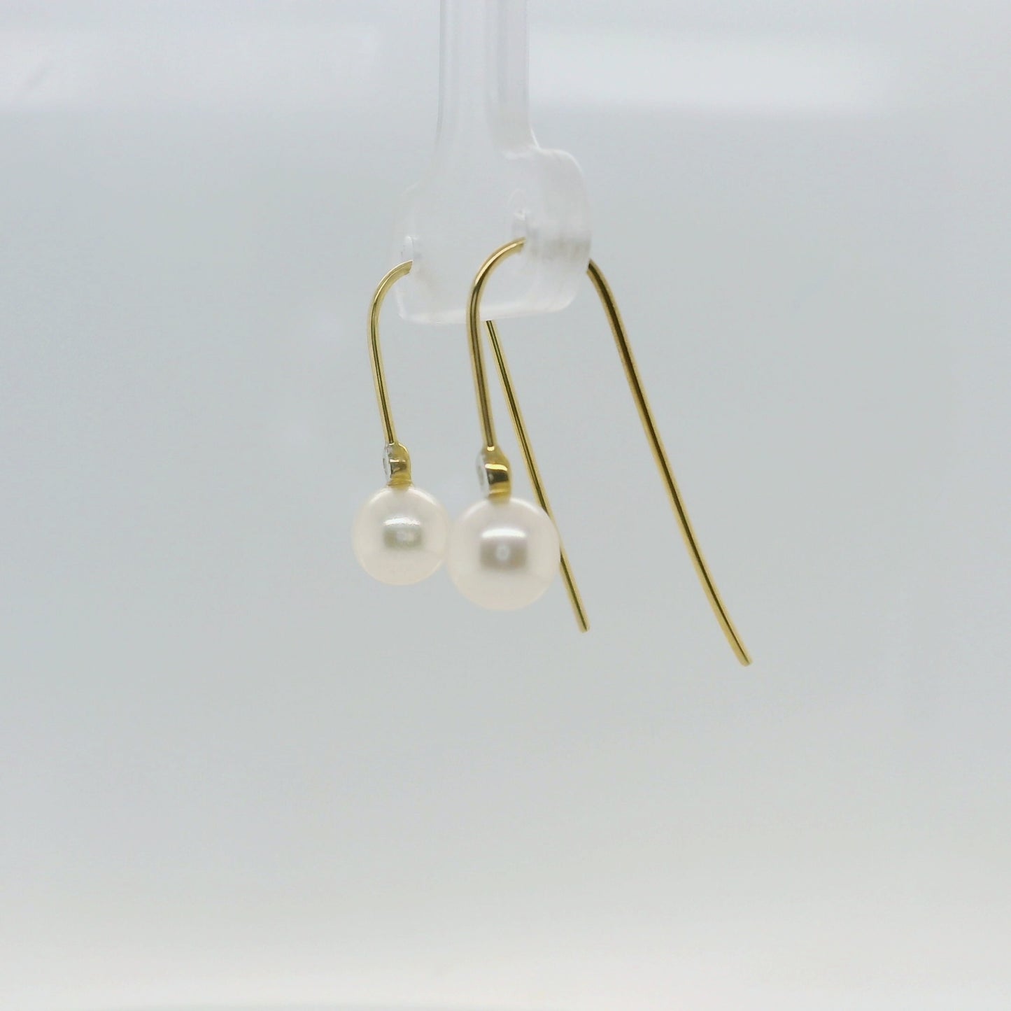 Pearl & Diamond Drop Earring