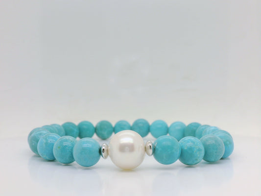 Howlite & Pearl Bracelet