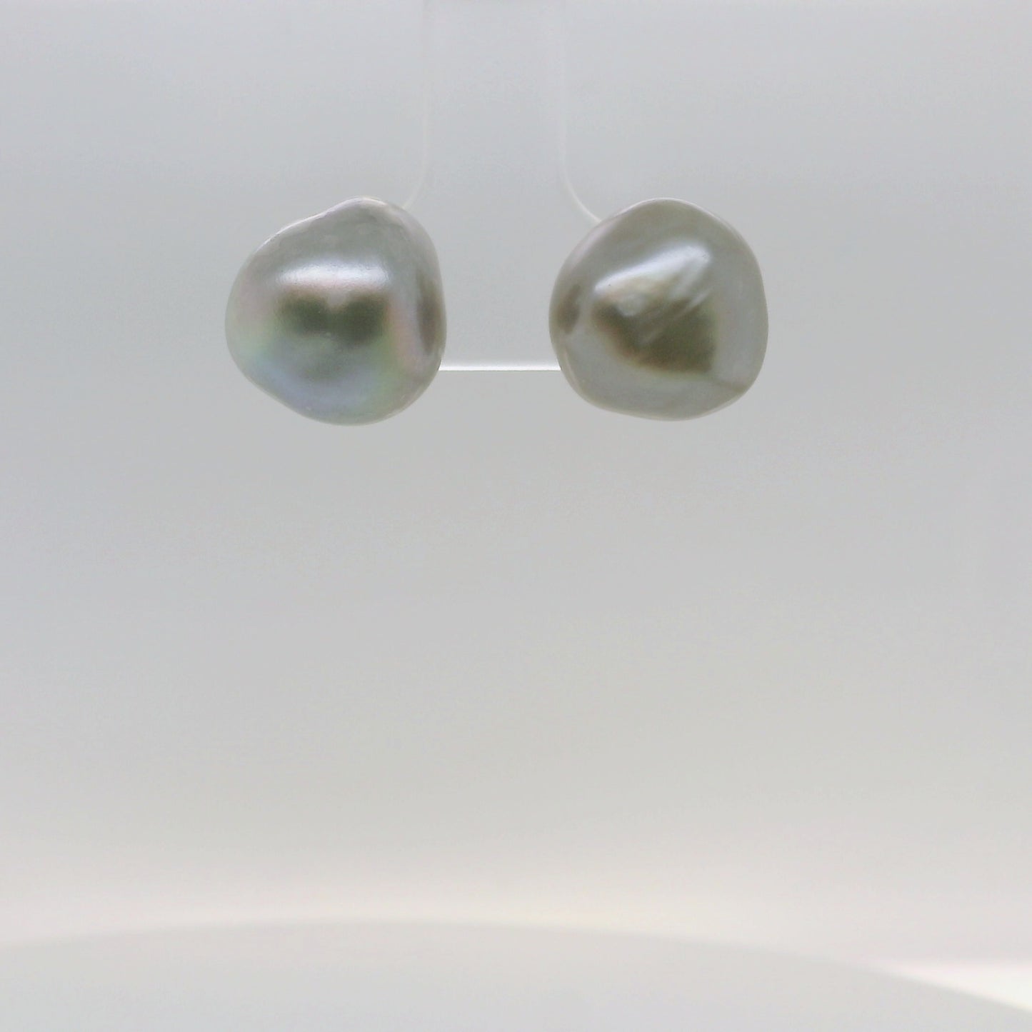 Dyed Grey Freshwater Pearl Studs