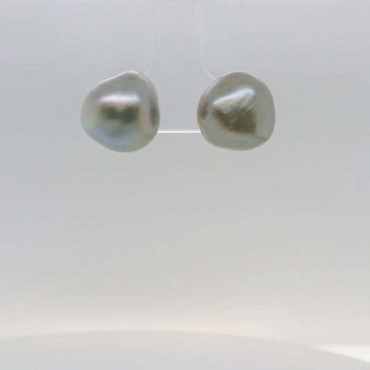 Dyed Grey Freshwater Pearl Studs