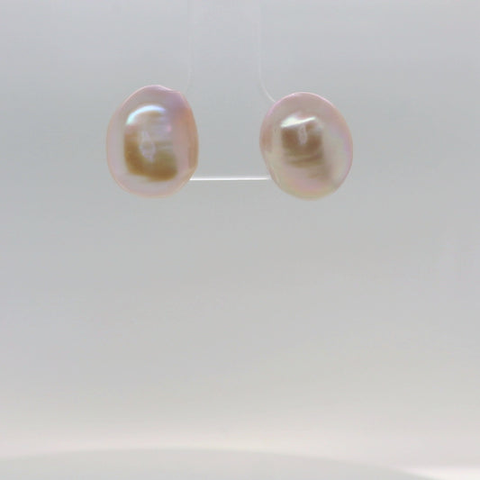 Natural Pink Pearl Baroque Stud