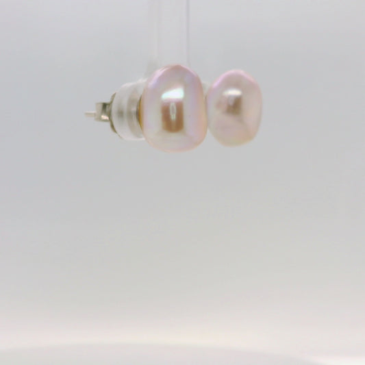 Natural Pink Pearl Baroque Stud
