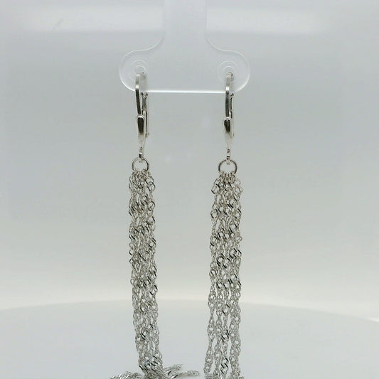 Elegant Silver Chain Earrings