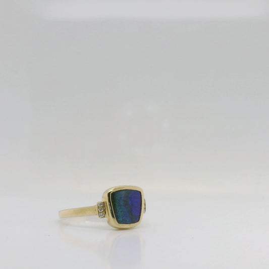 Opal & Diamond Ring