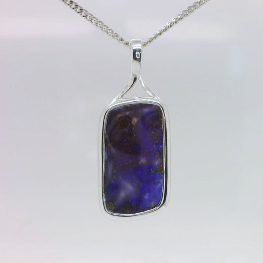 Rectangle Boulder Opal Pendant