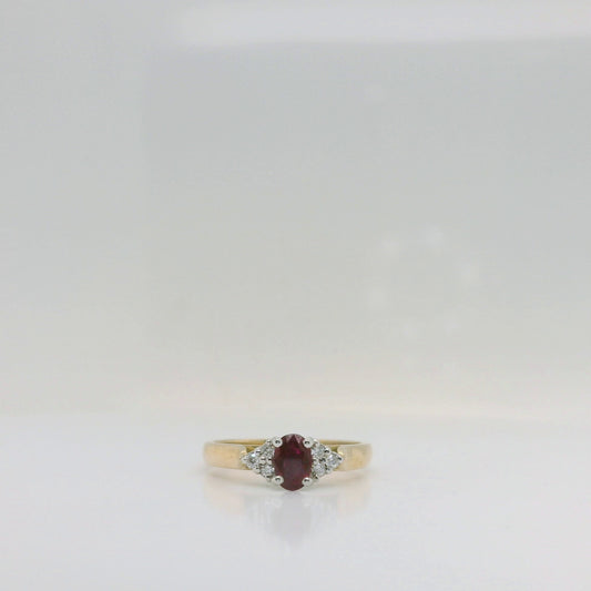 Ruby & Diamond Cluster Ring