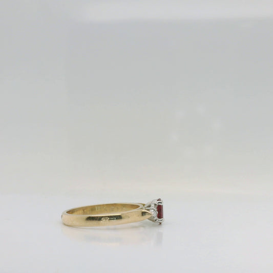 Ruby & Diamond Cluster Ring