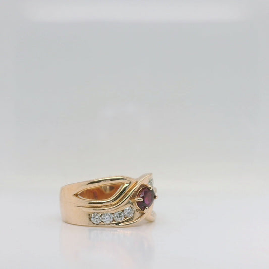 Rose Gold Crossover Ring