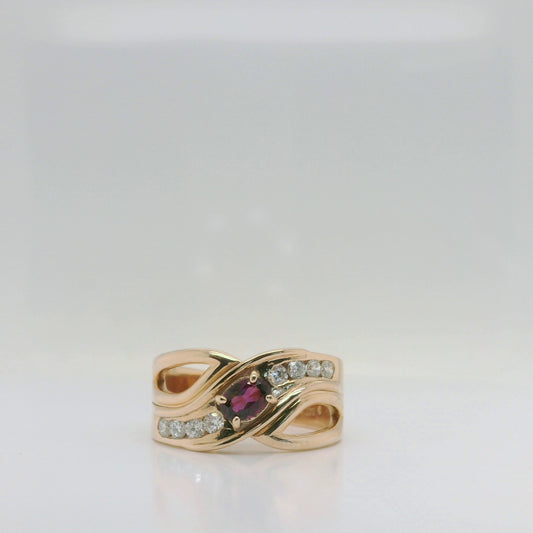 Rose Gold Crossover Ring