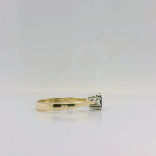 Sapphire Diamond Three Stone Ring
