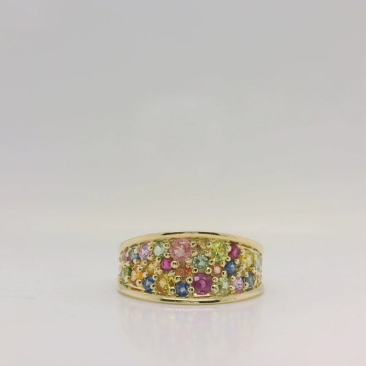 Multi Coloured Sapphire Ring